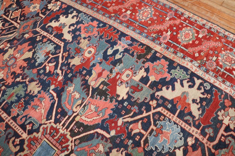 Antique World Class Navy Karajeh Rug 9'11''x12'8'' gallery