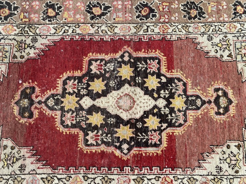 Pre 1930’s ANTIQUE ARMENIAN AREA RUG TRIBAL FARMHOUSE VINTAGE GEOMETRIC CARPET gallery