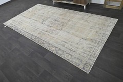 Oushak 5×10,Turkish Rug,vintage,anatolian,BEIGE,kilim,Bohemian,handmade,wool