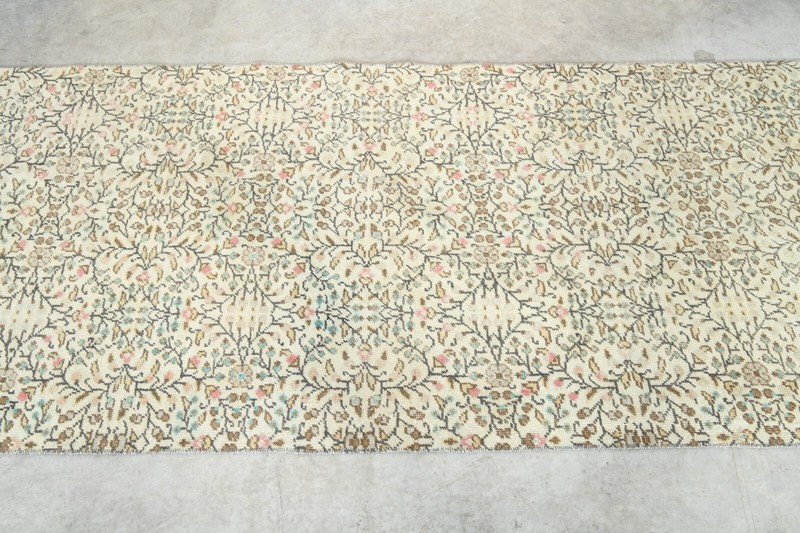 Turkish Rug Runner Hand-Knotted Carpet Vintage Runner Oushak Rug 2x10 ft,1205 gallery