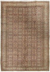 Vintage Hand-Knotted Area Rug 6’7″ x 9’2″ Traditional Wool Carpet