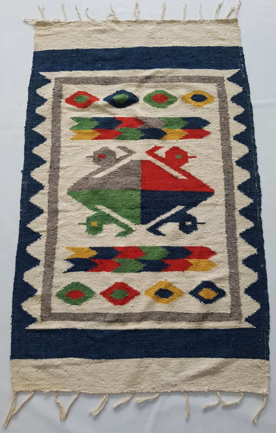 Vintage Handmade Traditional Beautiful Turkish Kilim Floor Rug Carpet 144x89 cm gallery