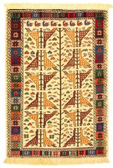 Vintage Traditional Hand-Knotted Area Rug 4’1″ x 5’11” Oriental Wool Carpet