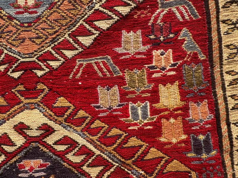 3x6 VINTAGE CAUCASIAN RUNNER RUG handmade shirvan antique fine geometric 2x6 ft gallery