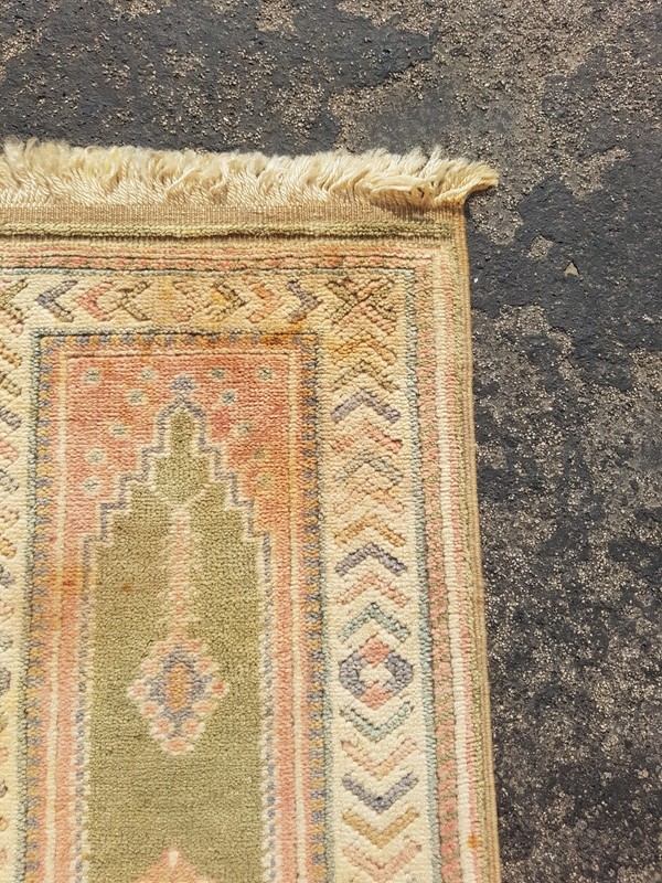 Vintage Hand Made Traditional Rug Epic Oriental Wool Multicolor Carpet 52x32 cm gallery