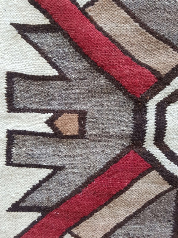 Vintage Handmade Peruvian Pictorial Multicolor Kilim Rug Carpet 134x104cm gallery