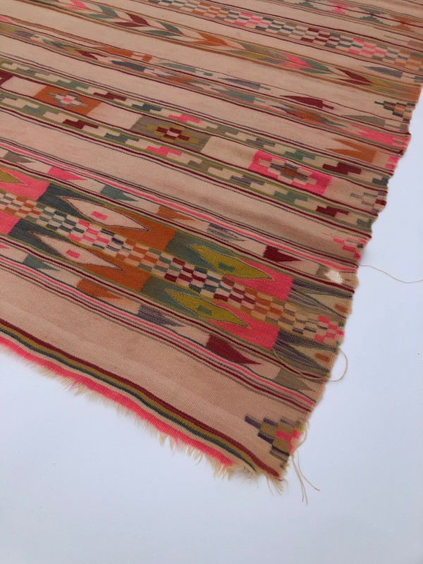 Handmade Algerian Tribal Berber Bohemian Antique Carpet - Area Rug 190x194 cm gallery