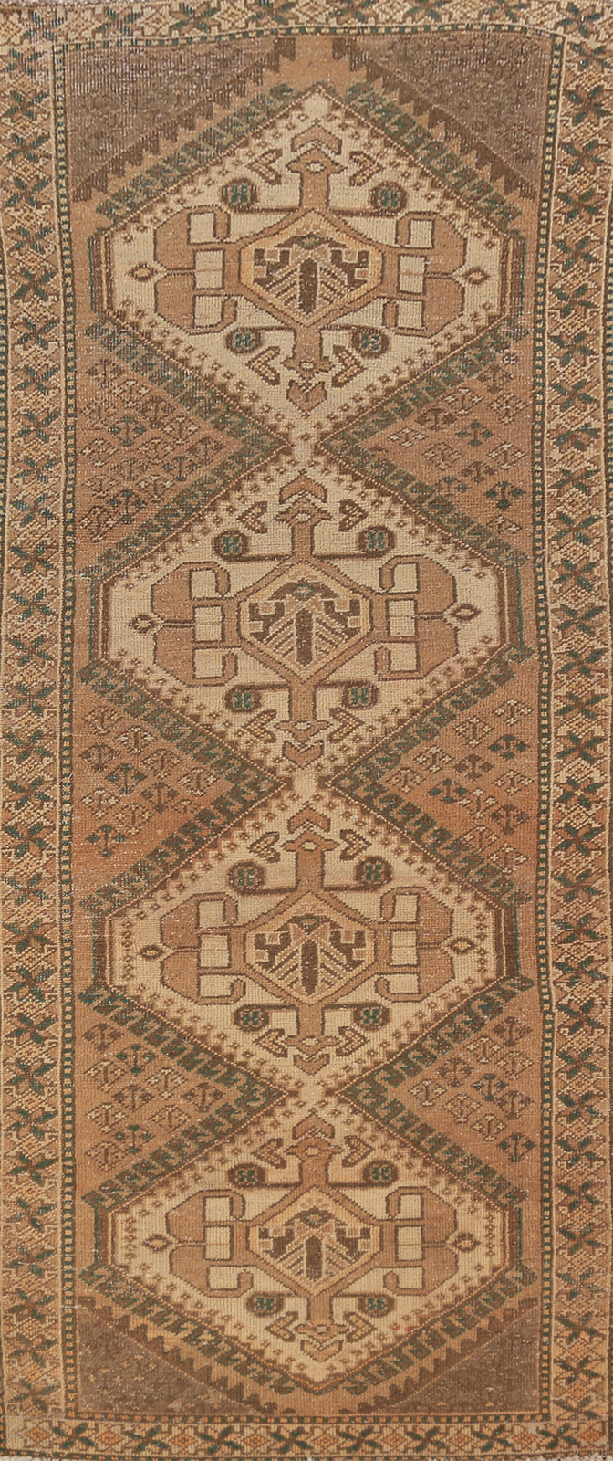 Traditional Geometric Vintage 10 ft Runner Rug Hand-knotted Wool 3x10 Hallway gallery