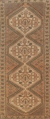 Traditional Geometric Vintage 10 ft Runner Rug Hand-knotted Wool 3×10 Hallway