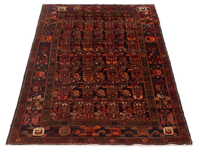 Vintage Hand-Knotted Area Rug 4'3" x 7'0" Traditional Oriental Wool Carpet gallery