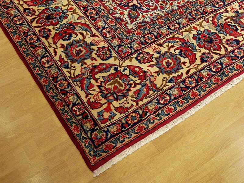9.7 x 12.8 HAND KNOTTED High Quality Antique SIGNED Rug_Natural DYED SOFT WOOL gallery