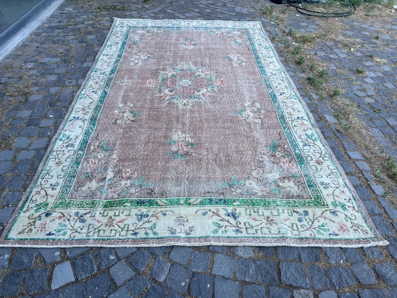Turkish Vintage Rug, Handmade Wool Rug, Bohemian Large Rug, 6,2 x 10, ft gallery