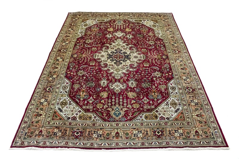 Vintage Handmade Wool Oriental Rug Classic Floral Design Home Decor 8X11'5 gallery