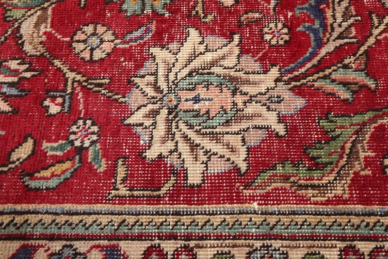 Vintage Hand-Knotted Area Rug 9'11" x 13'0" Traditional Wool Carpet gallery
