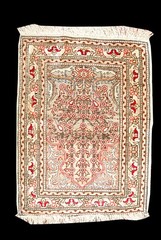 Antico Tappeto Hereche / Hereke in seta 100% Misura 55×42 CM