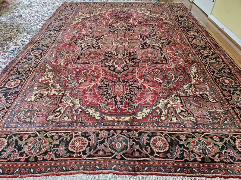 8 x 11 VINTAGE SERAPI HERIZ RUG ANTIQUE KAZAK USHAK CAUCASIAN gallery