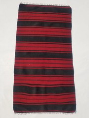 Fine Vintage Traditional Hand Made Oriental Wool Maroon Black Kilim 110x59cm