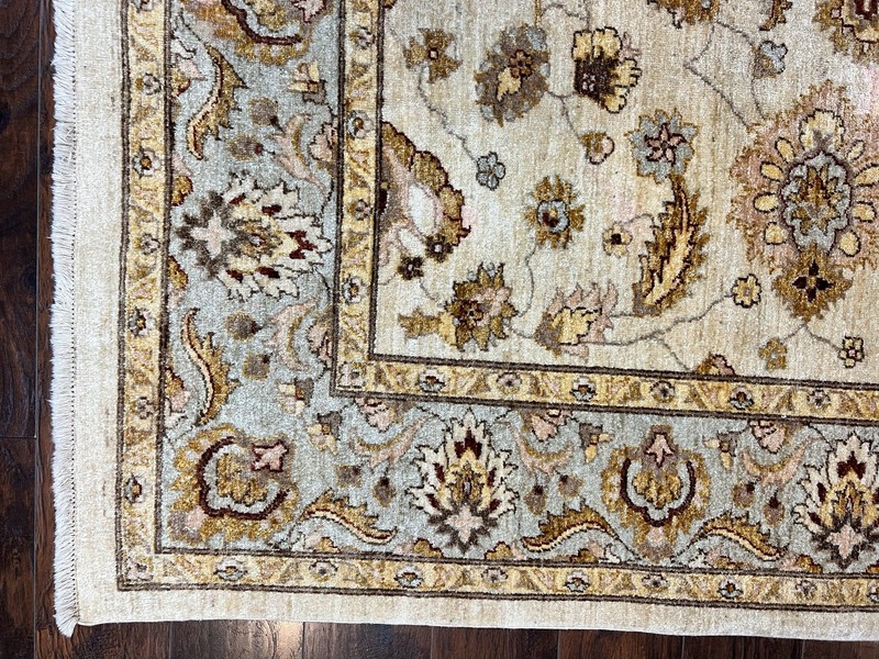 Peshawar Rug 8x10 Oushak Carpet Floral Handmade Farmhouse Rug Neutral Colors gallery