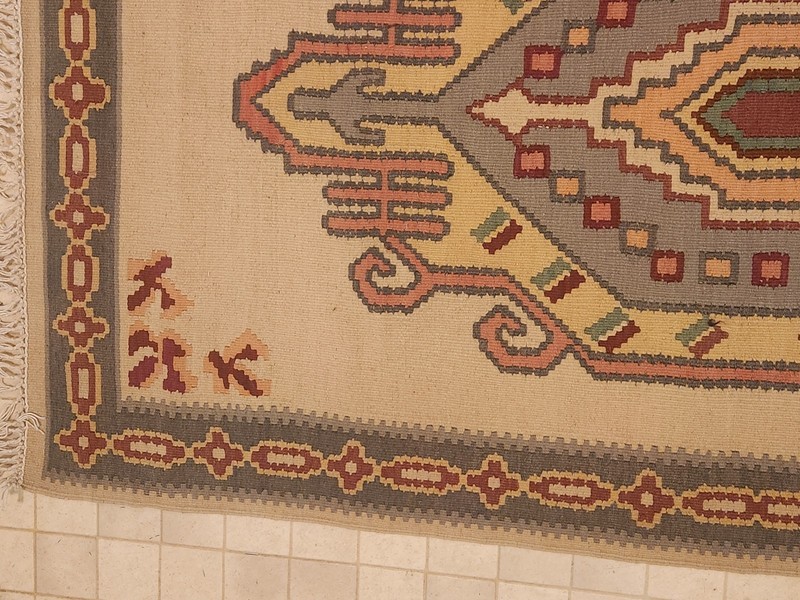 Vintage Turkish Kayseri rug wool & cotton 5'x3' gallery