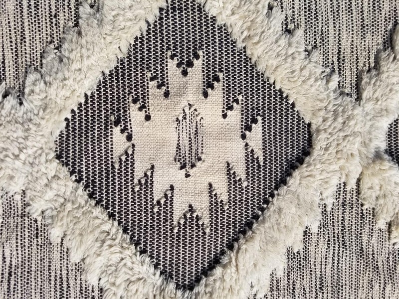Vintage Traditional Handmade Haggy Helix Diamonds Runner Rug 55x29 inches gallery