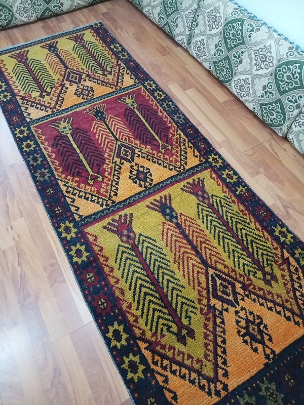 Antique Shaggy Runner Rug Entry Wool Rug Vintage Decor Rug Bohemian Tribals Rug gallery