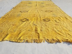 Vintage Traditional Handmade Moroccan Cactus Kilim Rug 8.1×4.4ft