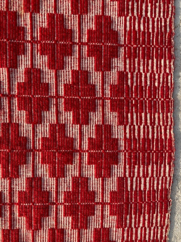 Vintage Handmade Geometric Traditional Wool Flatwave Rug 210x157 cm gallery