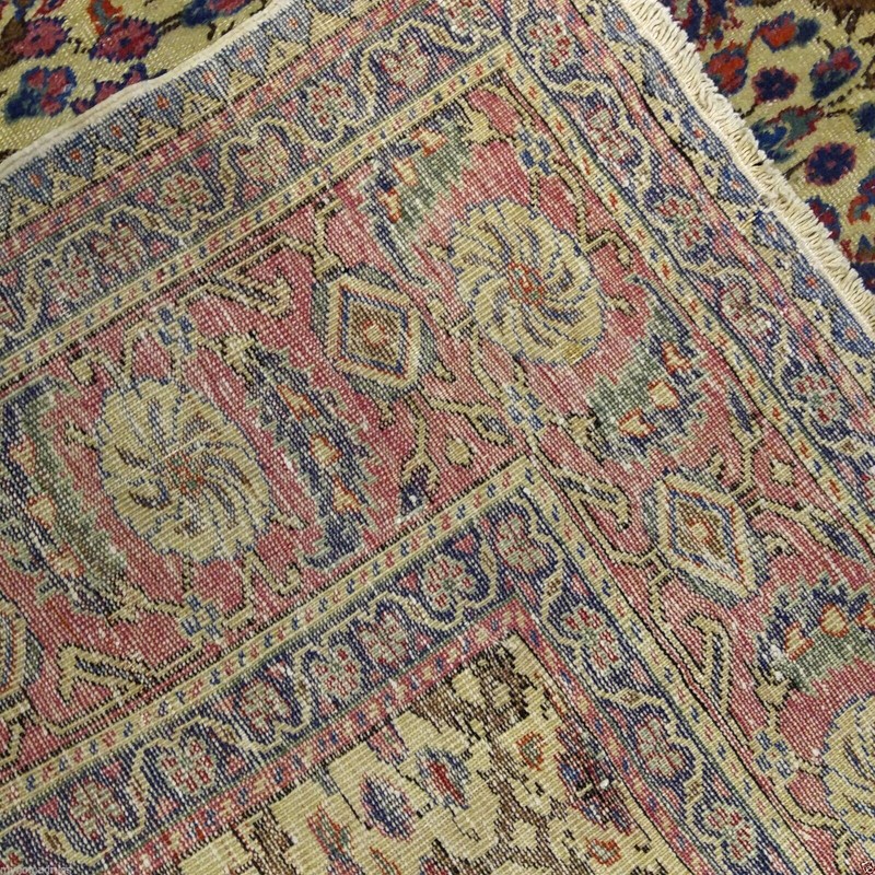 Genuine Ca1900-1939s Antique Wool Pile Turkish Hereke Rug 8x11ft gallery
