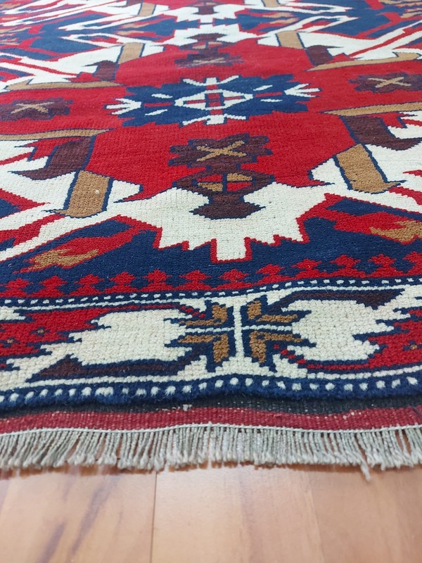 Antique Kazak Rug Azerbaijan Adle Rug Caucasian Eagle Rug Geometric Antique Rug gallery