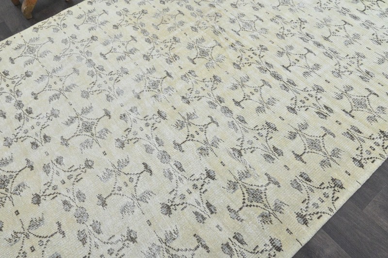 Oushak Turkish Vintage Rug 6x9 Kilim Rug Anatolian Handmade Boho Decor BEIGE gallery