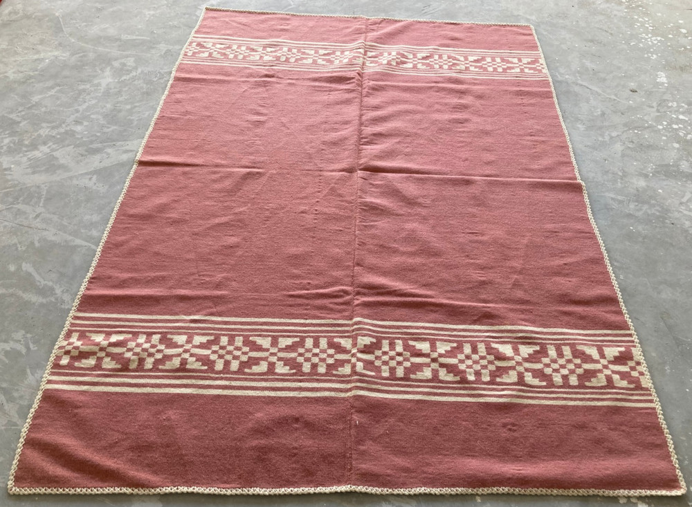 Vintage Traditional Handmade Geometric flat-weave Kilim Floor Rug 216x151 cm