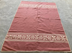 Vintage Traditional Handmade Geometric flat-weave Kilim Floor Rug 216×151 cm