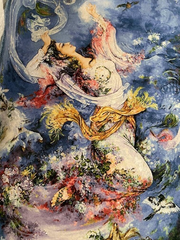 Superb Exquisite Hand Knotted Silk Pictorial Rug 70cm * 110cm gallery