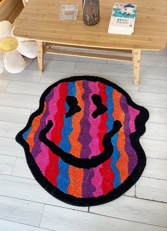 Colorful Twisted Smiling Tufted Carpet, Handmade Soft Rug Decor Fluffy Carpets gallery