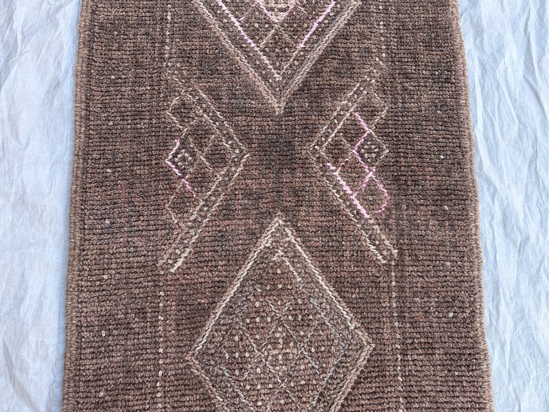 Vintage Afghan Baluchi Mishwani Runner Rug 1’10 x 7’9 ft Wool Faded Kitchen Rug gallery