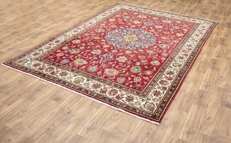 Semi-Antique Floral Oriental Rug Hand-Knotted Living Room Area Carpet 8x11 Ft gallery