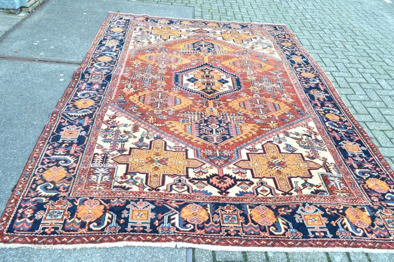 WONDERFUL ANTIQUE SERAPI HERIZ REGION RARE RUG 1920'S gallery
