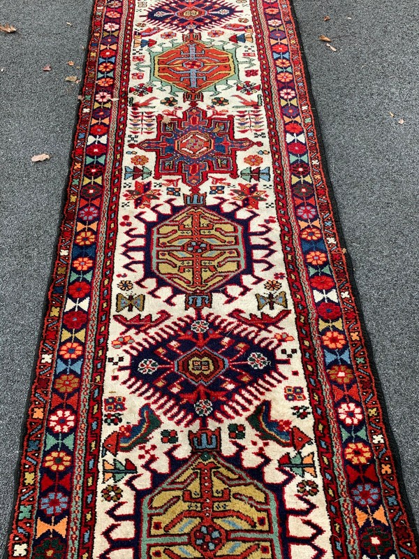 S-Anique American Tribal Heriz Serapi Runner 2'8"x29'10" gallery