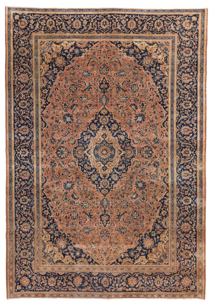 Vintage Traditional Hand-Knotted Area Rug 8'1" x 11'9" Oriental Wool Carpet