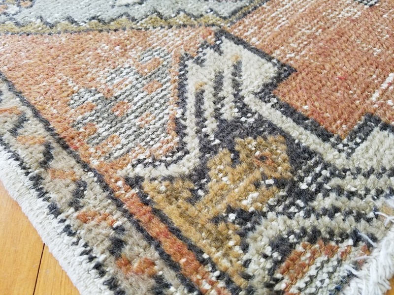 Primitive Antique 1900-1930's Wool Pile, Vegy Dy Tribal Rug 1’8”x 2’5” gallery