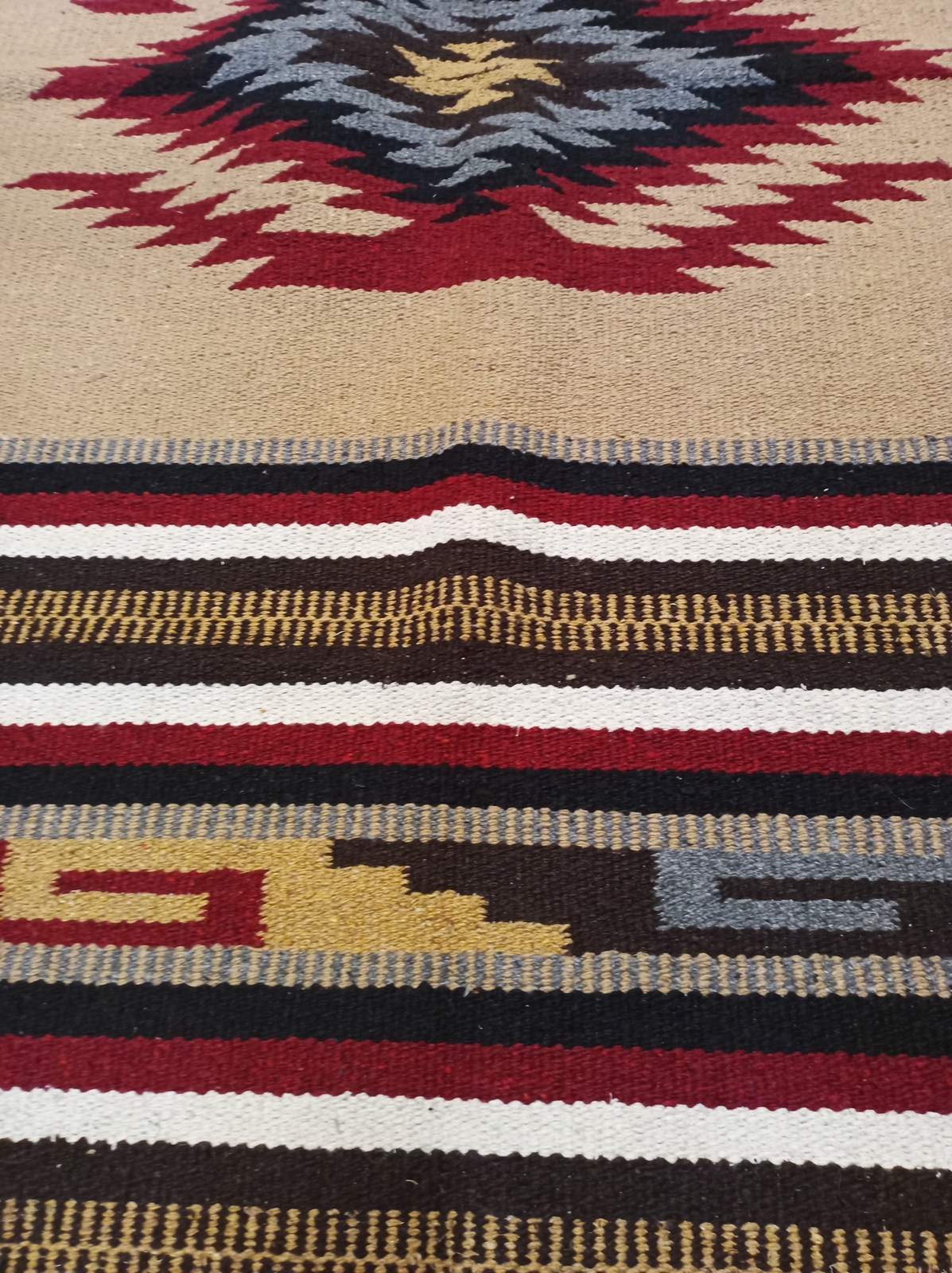 Handwoven Southwest Design Acrylic Rug; 32"x64" gallery