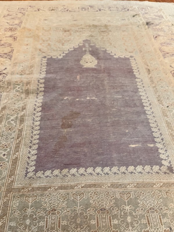 Antique Turkish Anatolian Hand Knotted 4’ x 6’ Wool Rug gallery