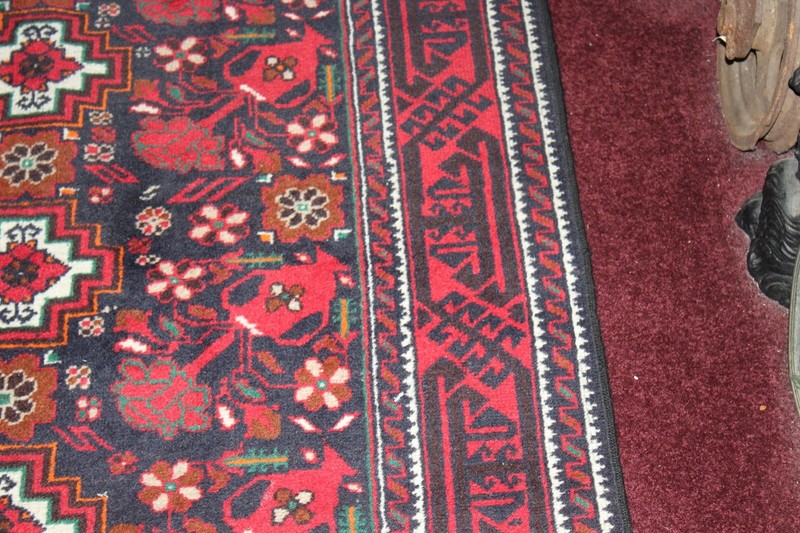 Afghan Belutch Baluchi Rug Carpet Red Tribal Designs 78" X 42" gallery