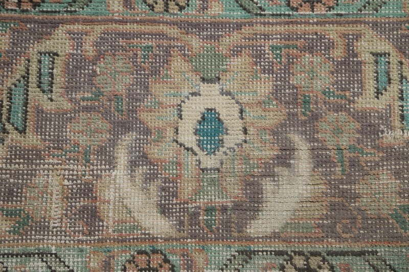 Muted Semi-Antique Floral Traditional 10x12 Distressed Area Rug Handmade Wool gallery