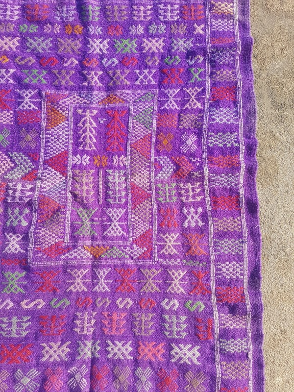 Vintage Handmade Traditional Beautiful Moroccan Kilim Floor Rug Carpet 133x87 cm gallery