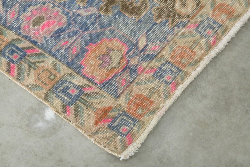 4x7 Turkish Antique Area Rug Anatolian Hand-Knotted Vintage Oushak Carpet,830 gallery