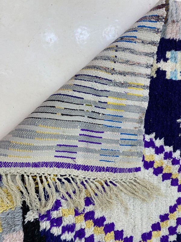 Moroccan Cotton Vintage Berber Rug, Unique Authentic Home Decor Rug 3'6x6'1 ft gallery