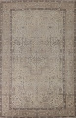 Distressed Wool Area Rug 6×10 Ft Hand-Knotted Medallion Oriental Carpet