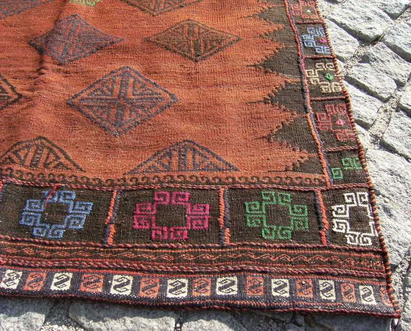 Vintage Tribal Sofreh Rug 40'' x 51'' Afghan Tribal Sofreh Rug Area Wool Rug gallery