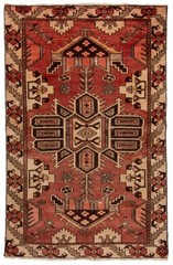 Vintage Traditional Hand-Knotted Area Rug 4’2″ x 6’5″ Oriental Wool Carpet